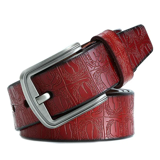 Leather Belt Jeans For Men