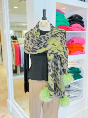 LEOPARD HEART SCARF