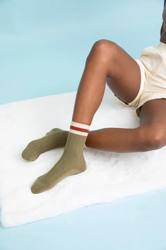Leto Accessories Color Block Socks