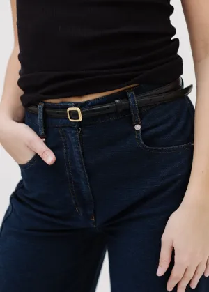 LIÉ Studio Georgia Slim Belt in Black