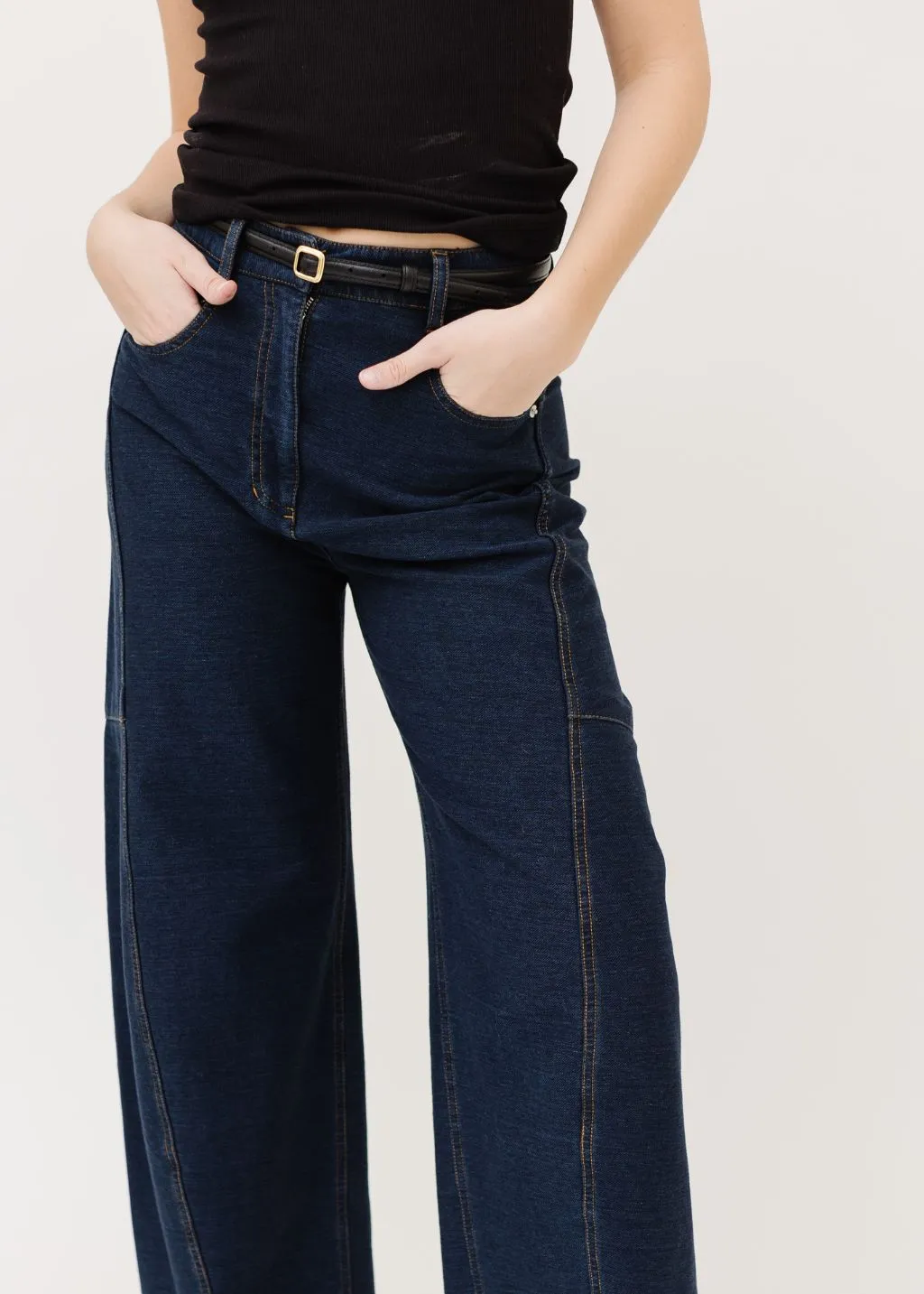 LIÉ Studio Georgia Slim Belt in Black