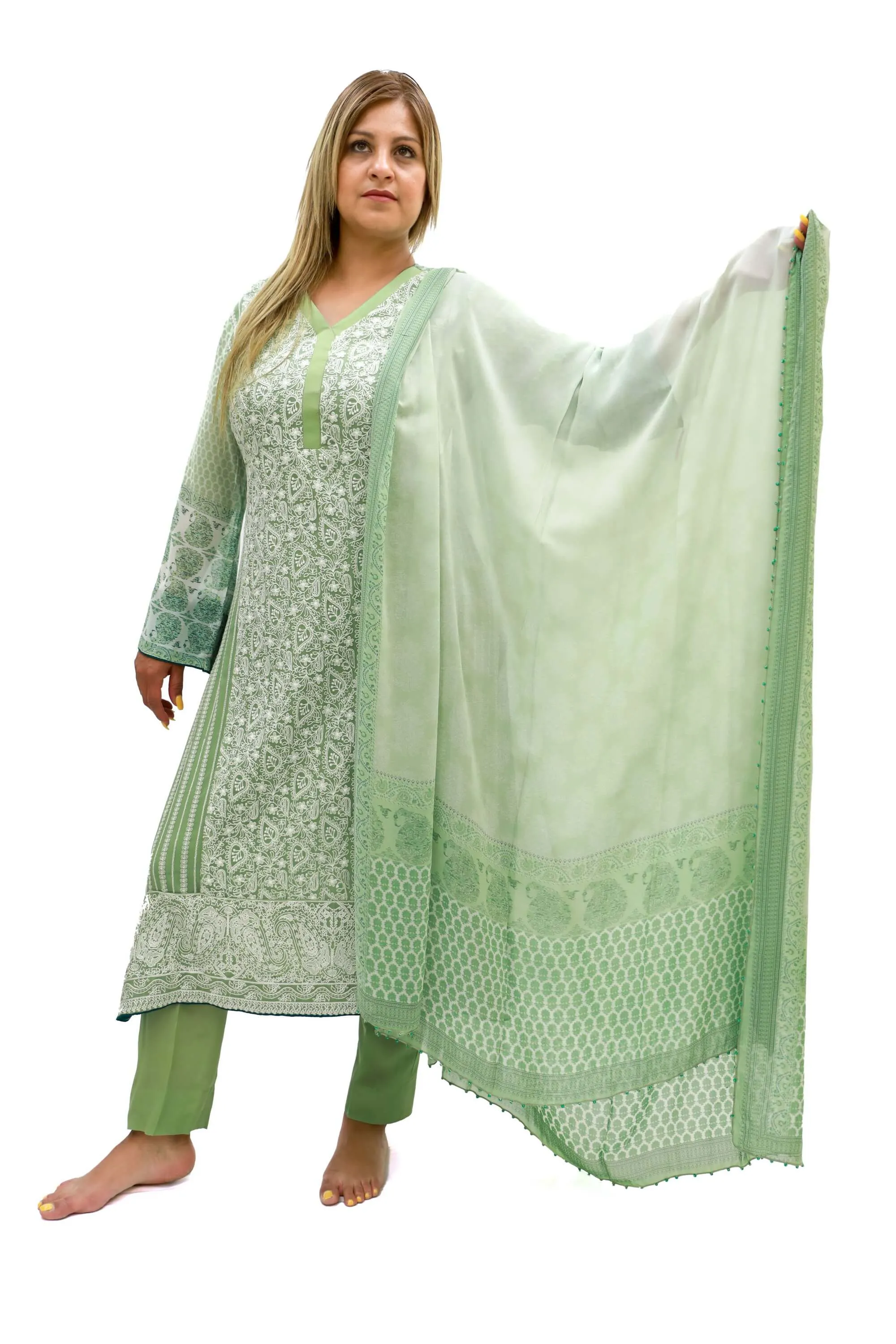 Light Green Pistachio Salwar Kameez