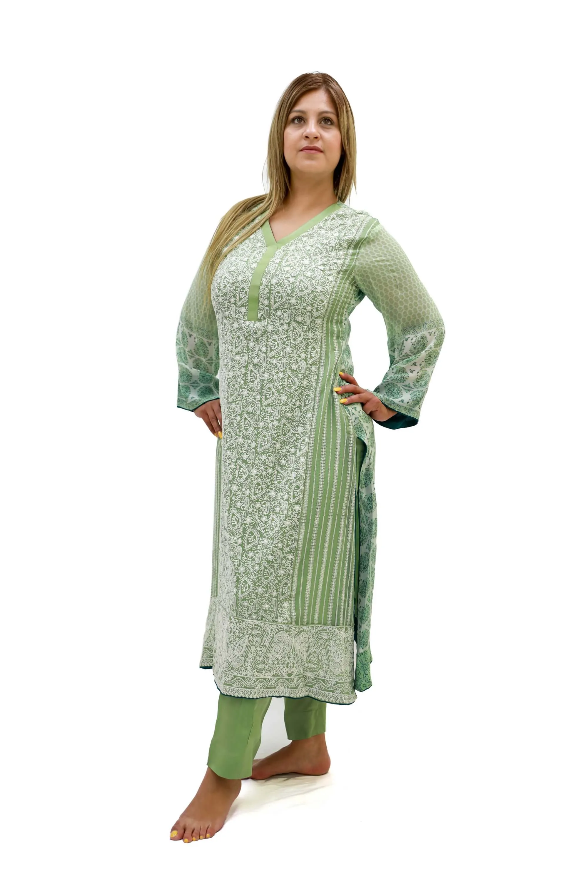 Light Green Pistachio Salwar Kameez