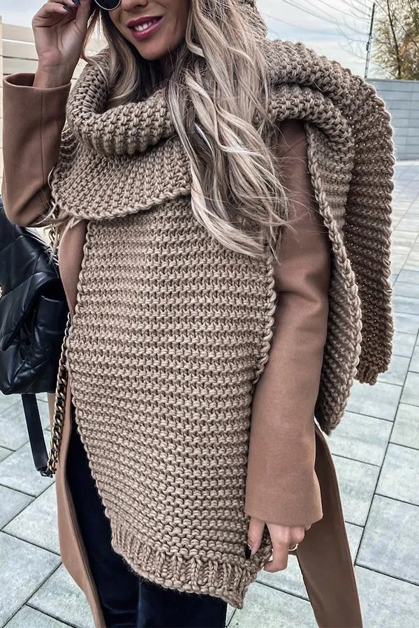 Lilipretty Winter handmade thick wool knitted scarf