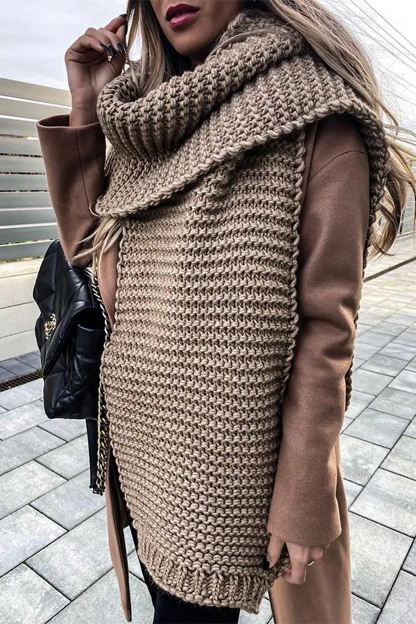 Lilipretty Winter handmade thick wool knitted scarf