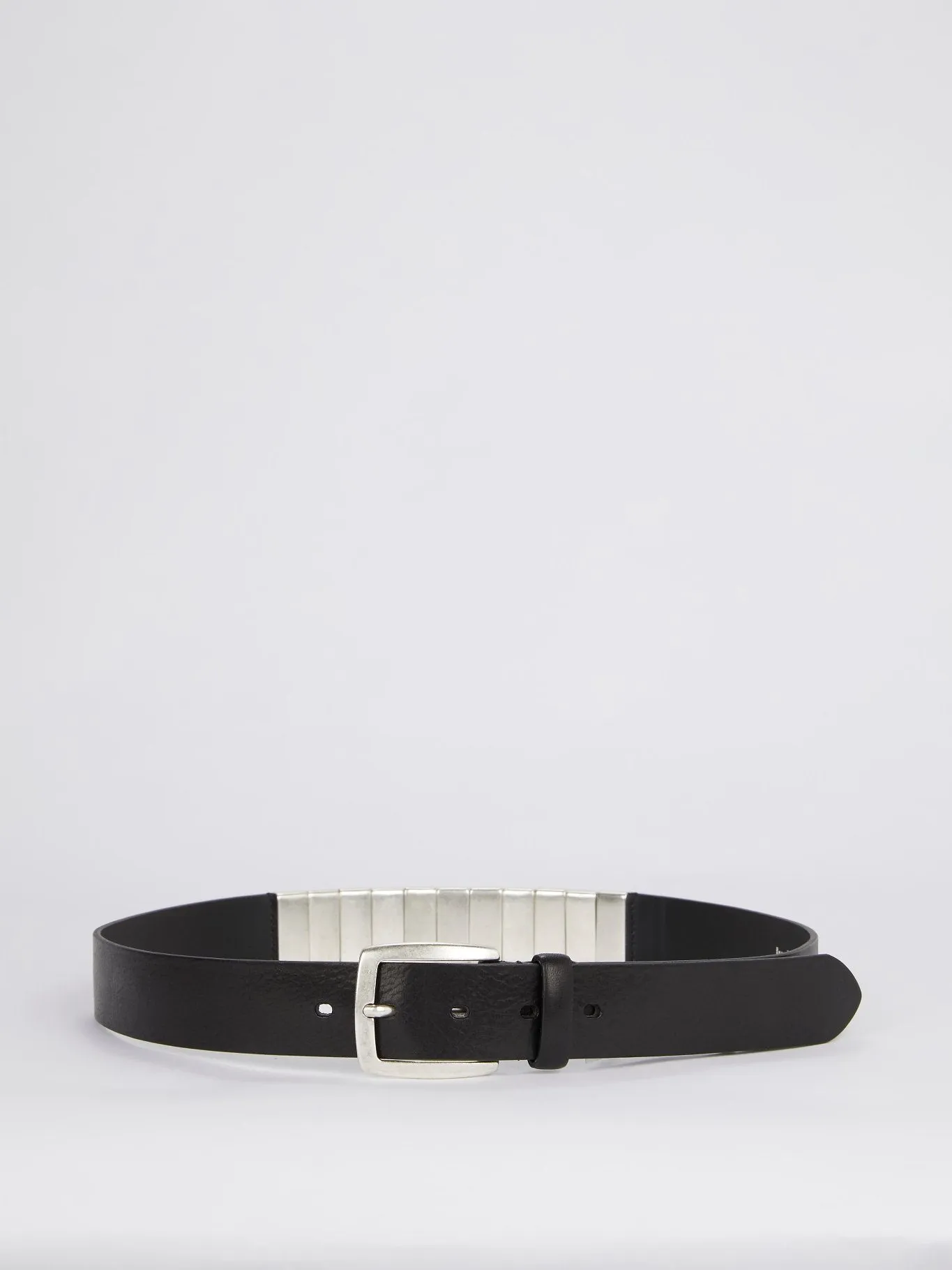 Logo Embellished Leather Belt