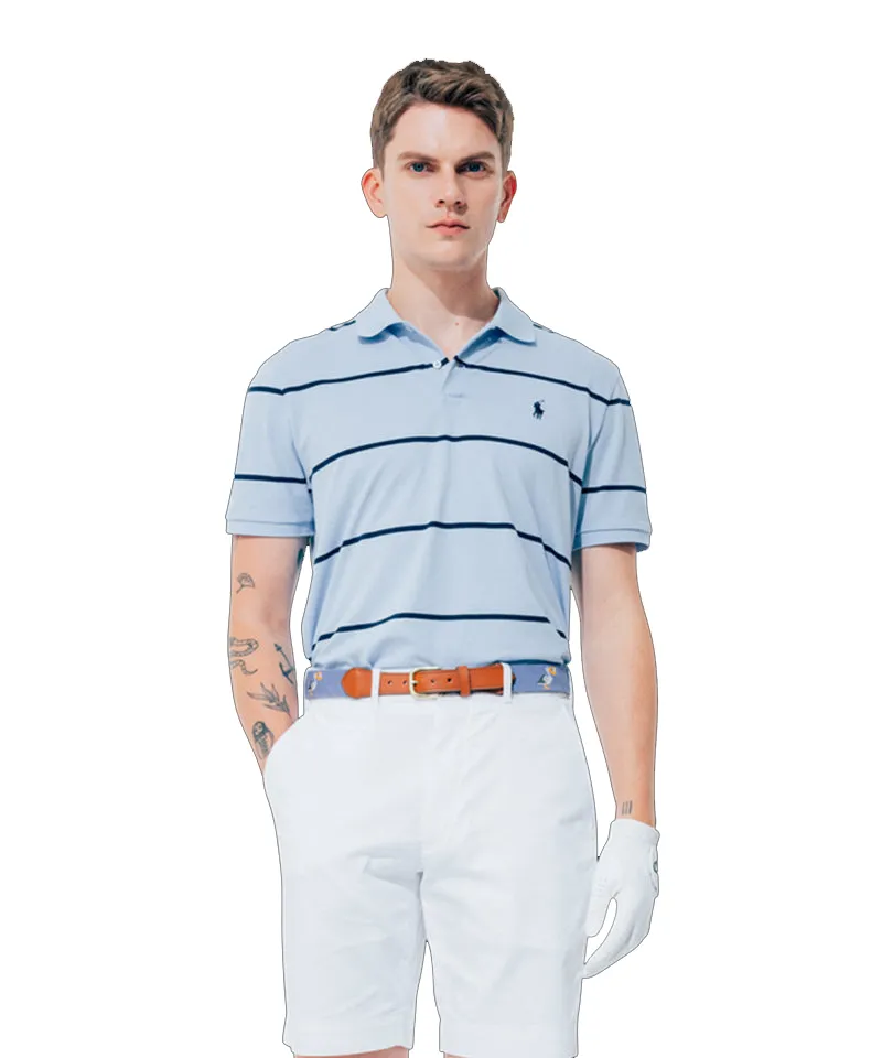 LOLONG Golf Men's Pelican Blue Needle Point Belt - Sky Blue