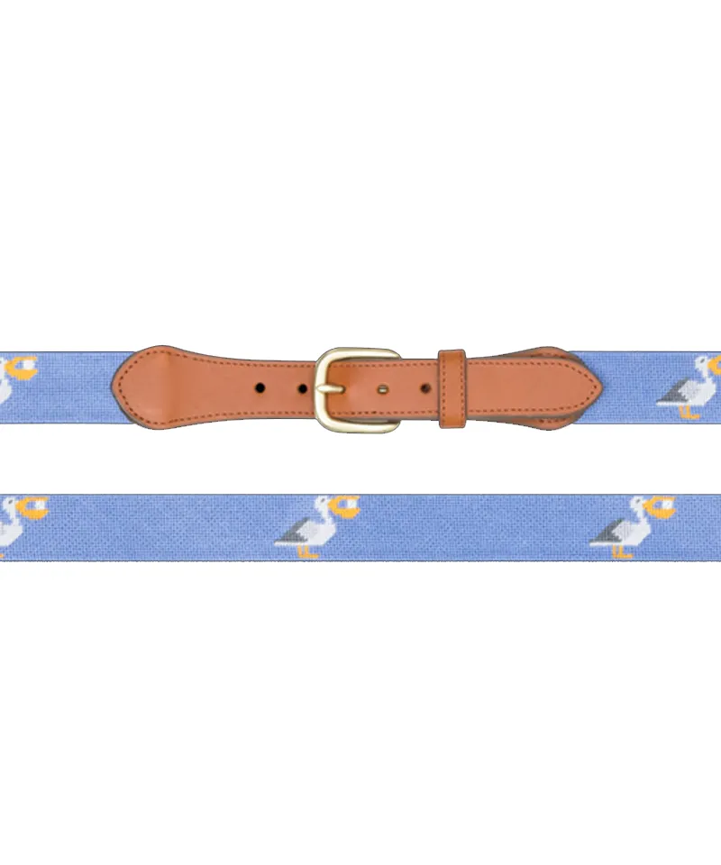 LOLONG Golf Men's Pelican Blue Needle Point Belt - Sky Blue