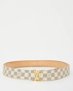 Louis Vuitton Damier Azur Initiales 40mm LV Logo Belt - 95