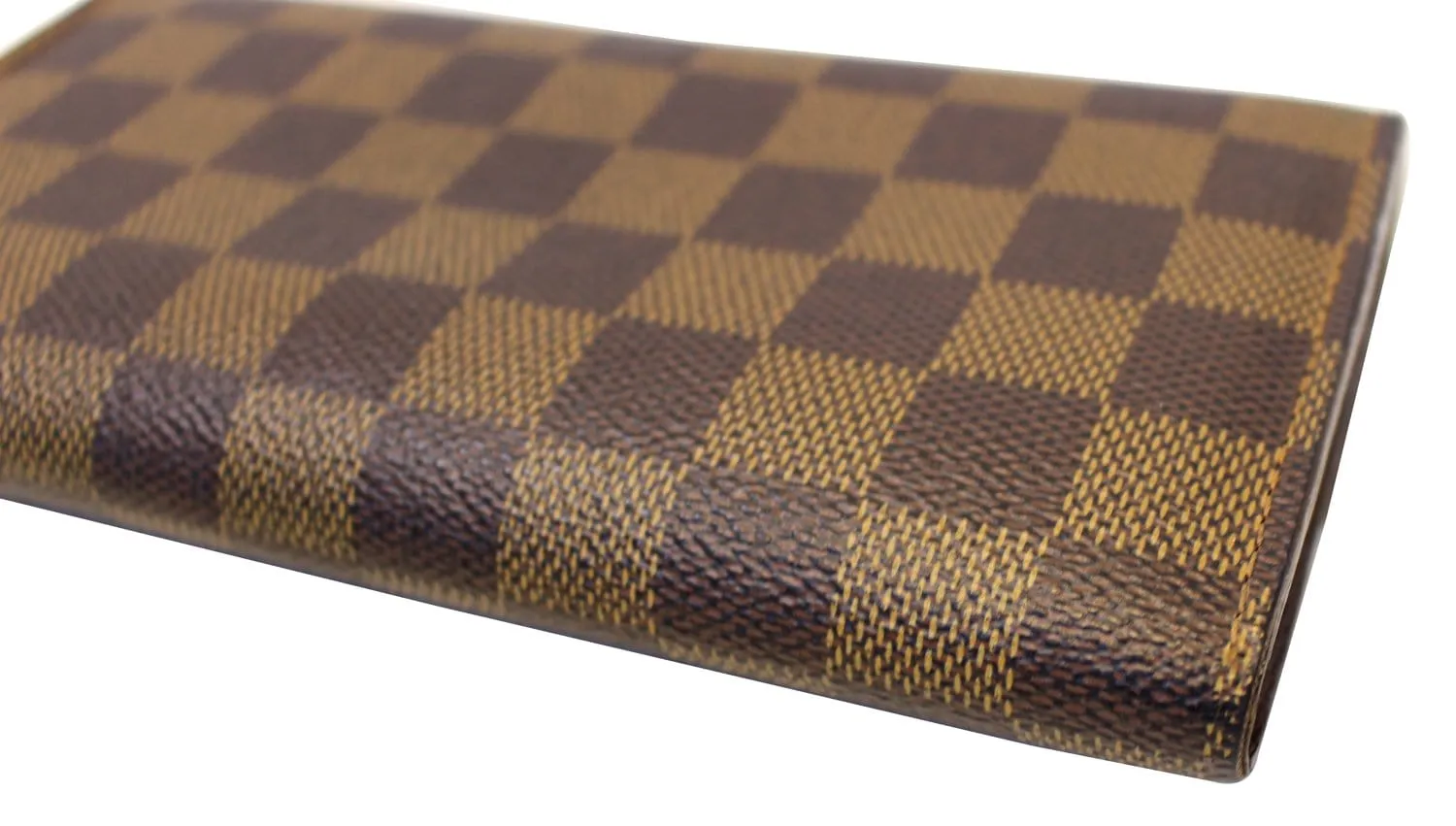 LOUIS VUITTON Damier Ebene Brown Portefeuille Sarah Long Wallet