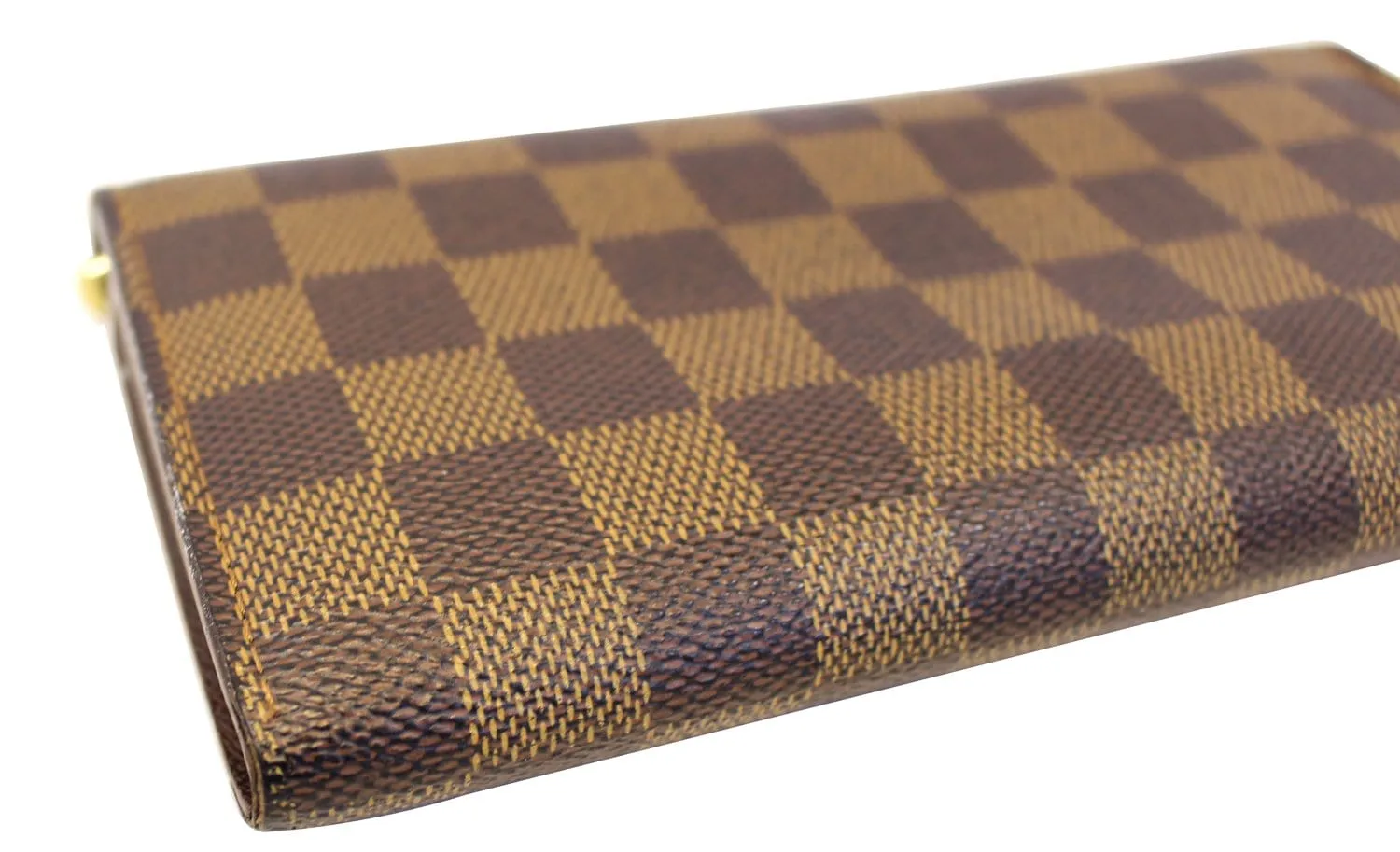 LOUIS VUITTON Damier Ebene Brown Portefeuille Sarah Long Wallet