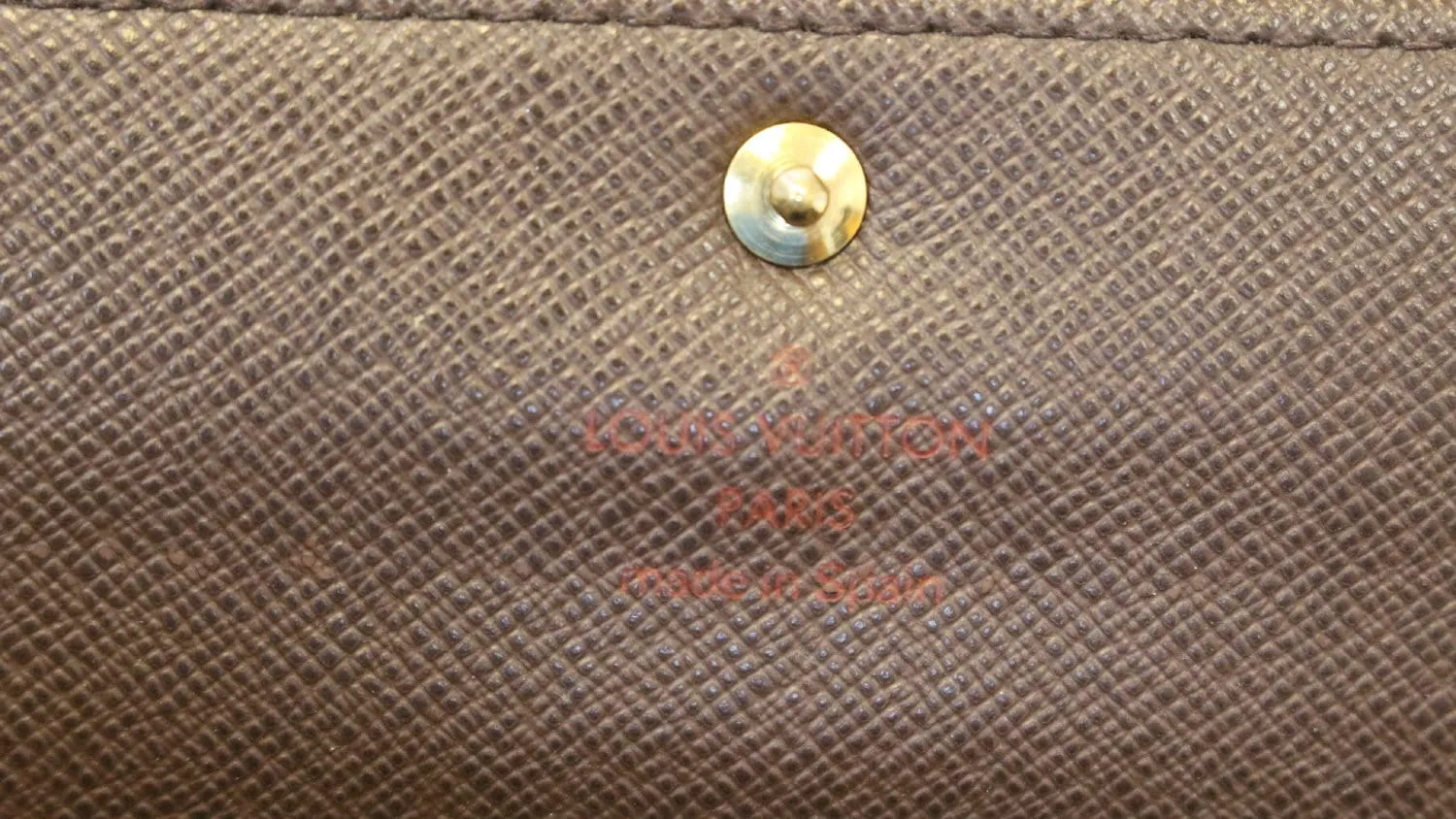 LOUIS VUITTON Damier Ebene Brown Portefeuille Sarah Long Wallet