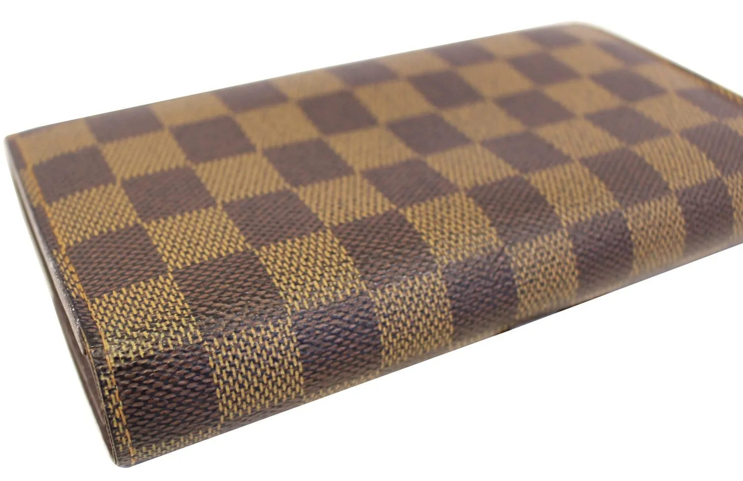 LOUIS VUITTON Damier Ebene Brown Portefeuille Sarah Long Wallet