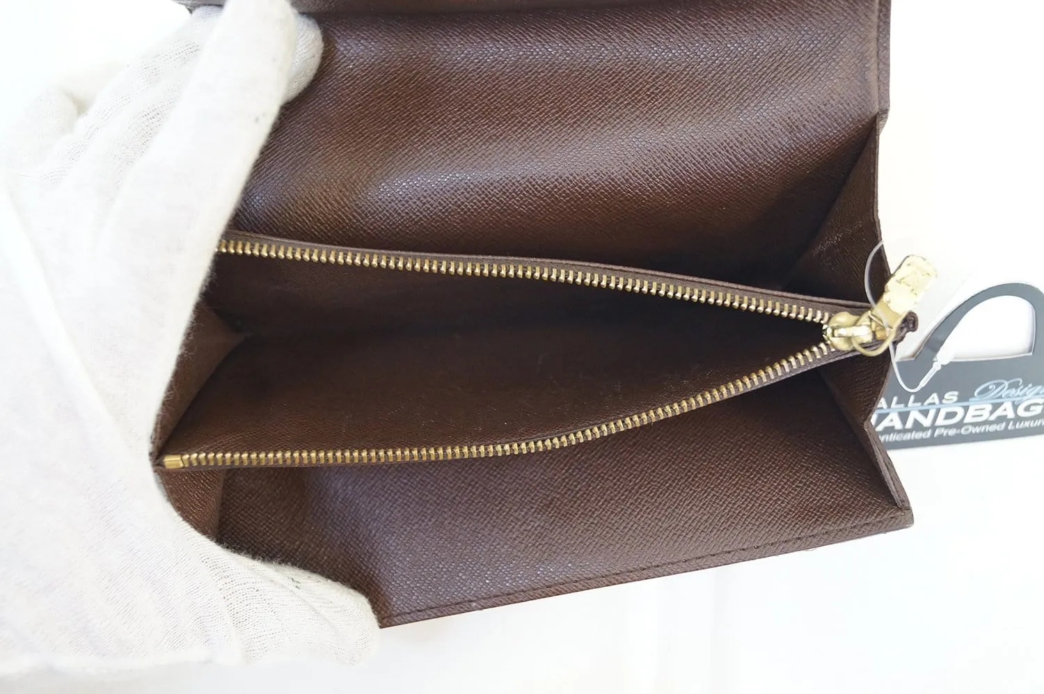 LOUIS VUITTON Damier Ebene Sarah Long Bifold Wallet