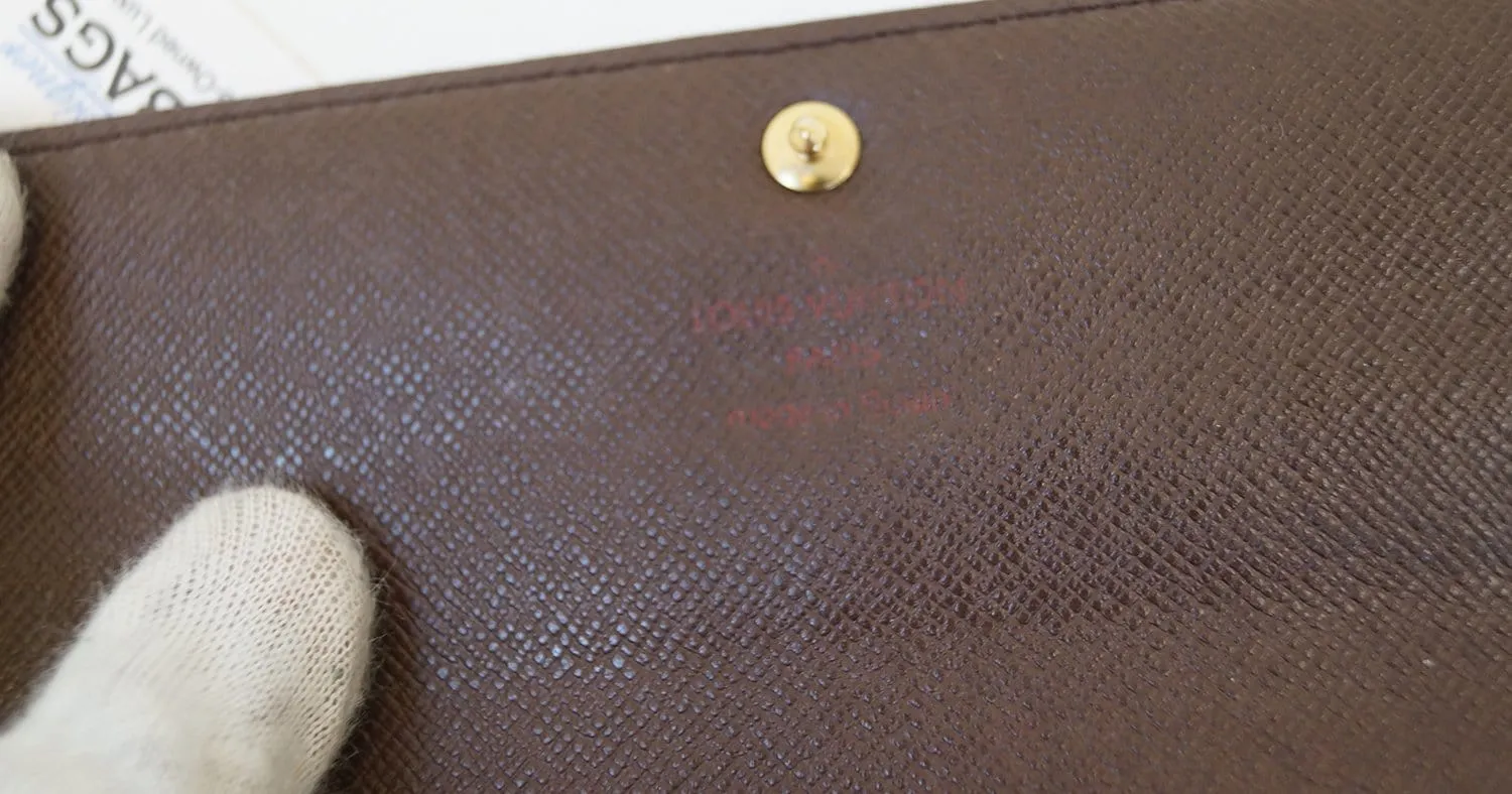 LOUIS VUITTON Damier Ebene Sarah Long Bifold Wallet