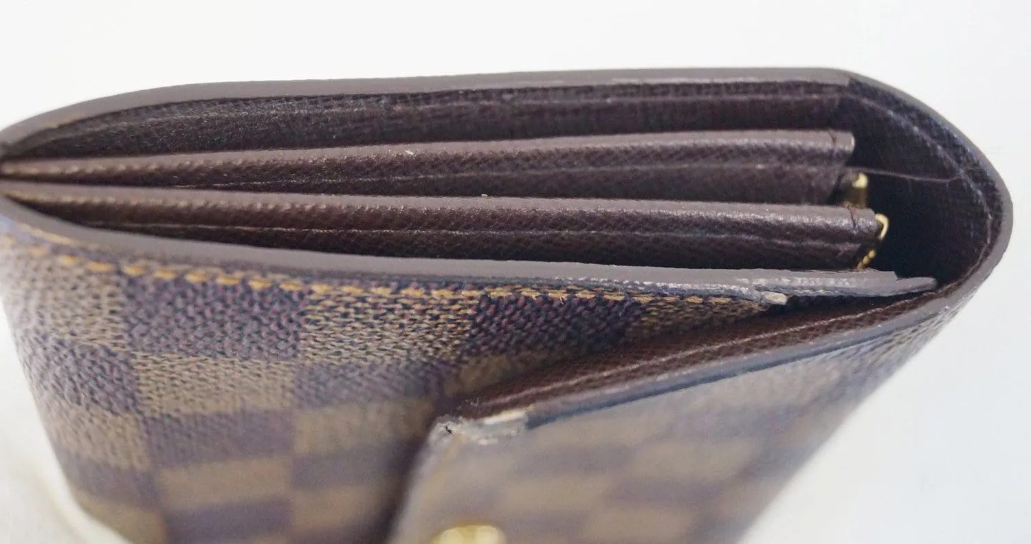 LOUIS VUITTON Damier Ebene Sarah Long Wallet