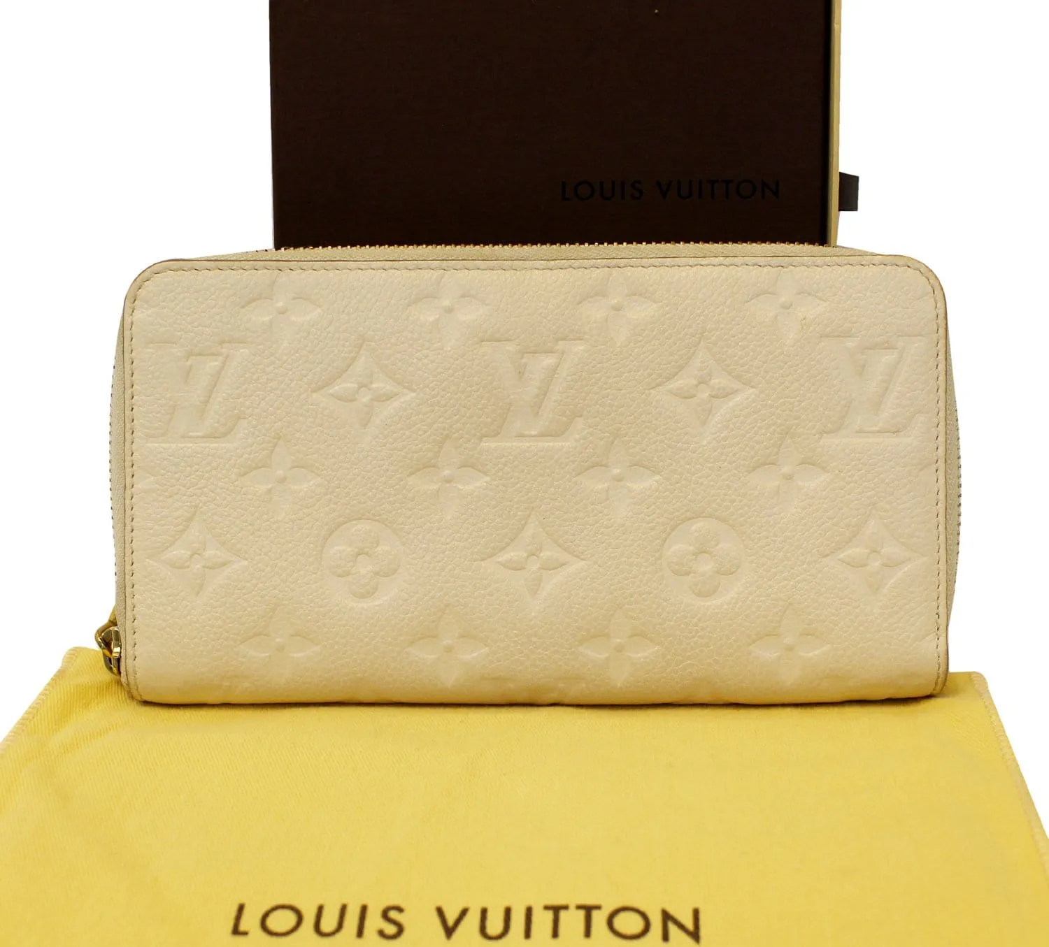 LOUIS VUITTON Empreinte Portefeuille Secret Wallet White