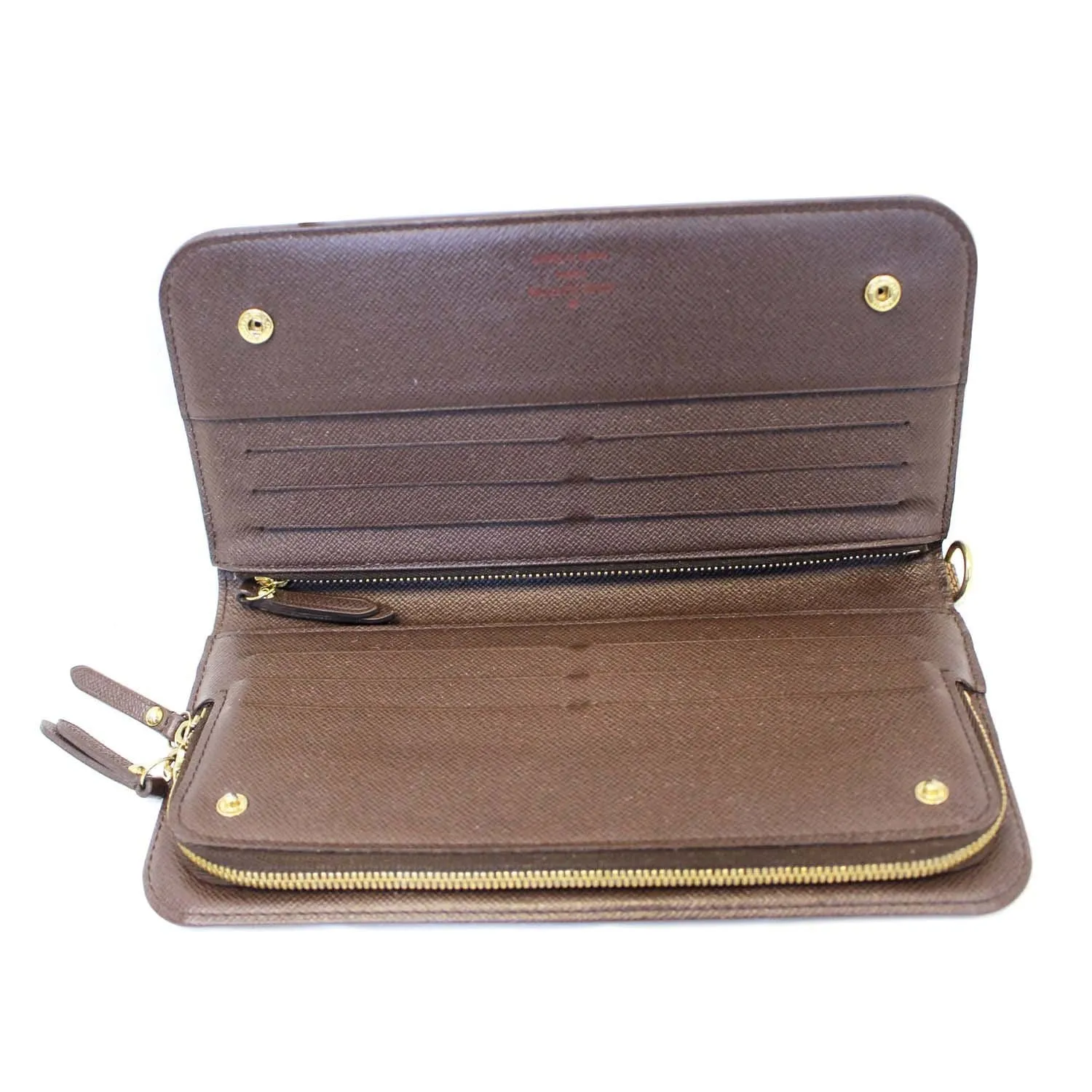 LOUIS VUITTON Insolite Damier Ebene Wallet Brown