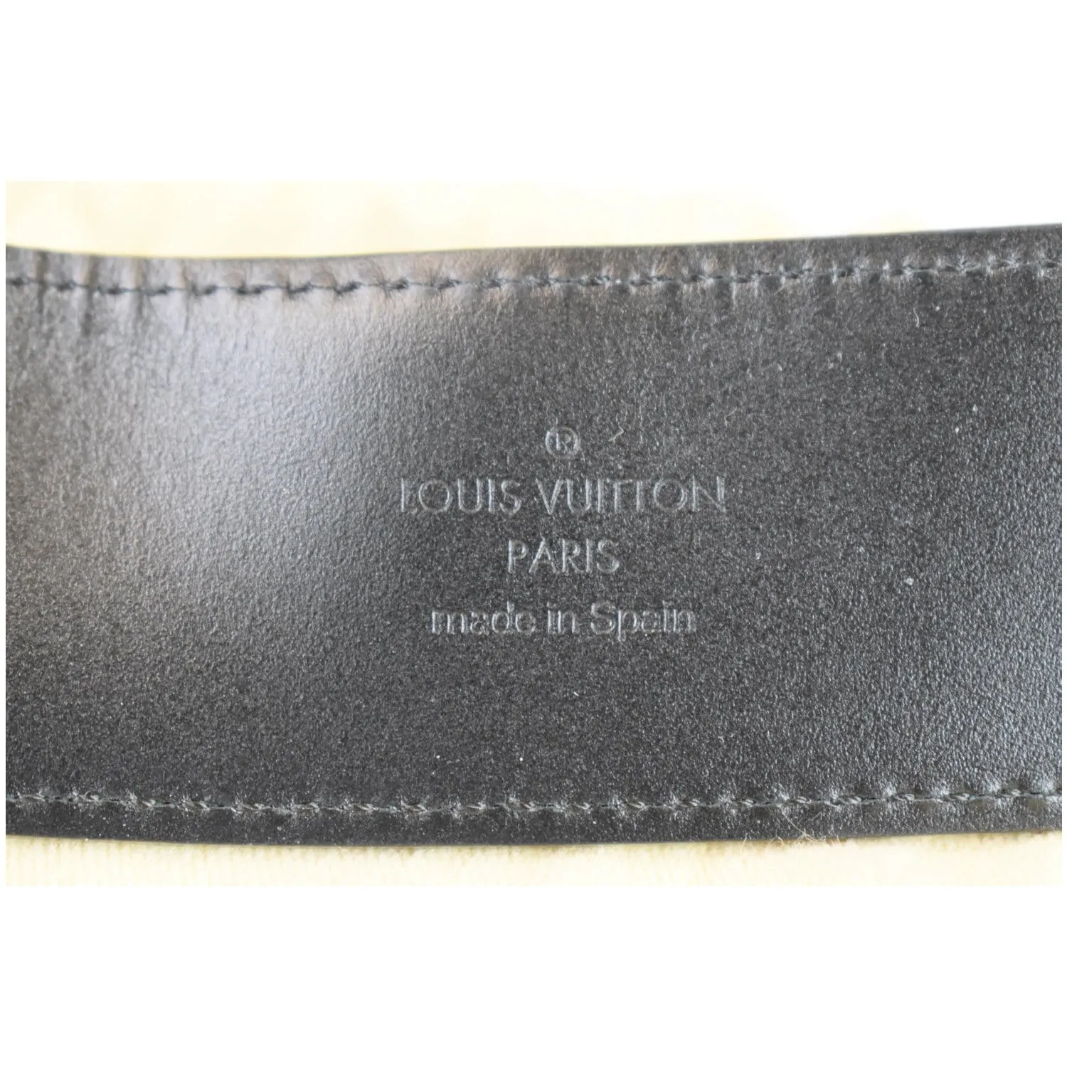LOUIS VUITTON LV Initiales Damier Graphite Belt Black