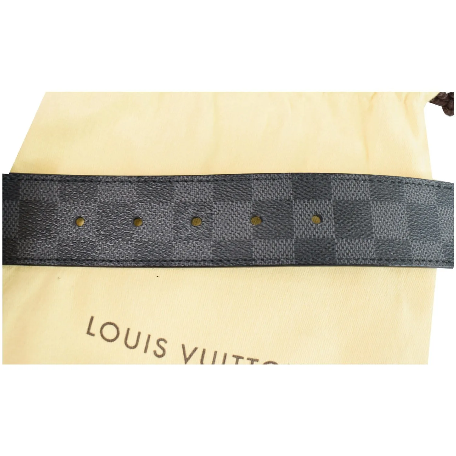 LOUIS VUITTON LV Initiales Damier Graphite Belt Black