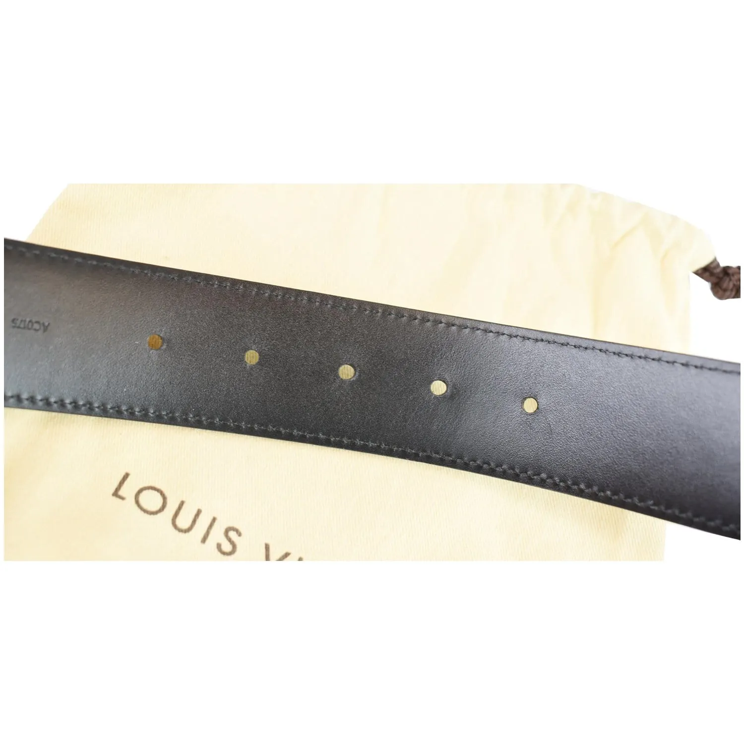 LOUIS VUITTON LV Initiales Damier Graphite Belt Black