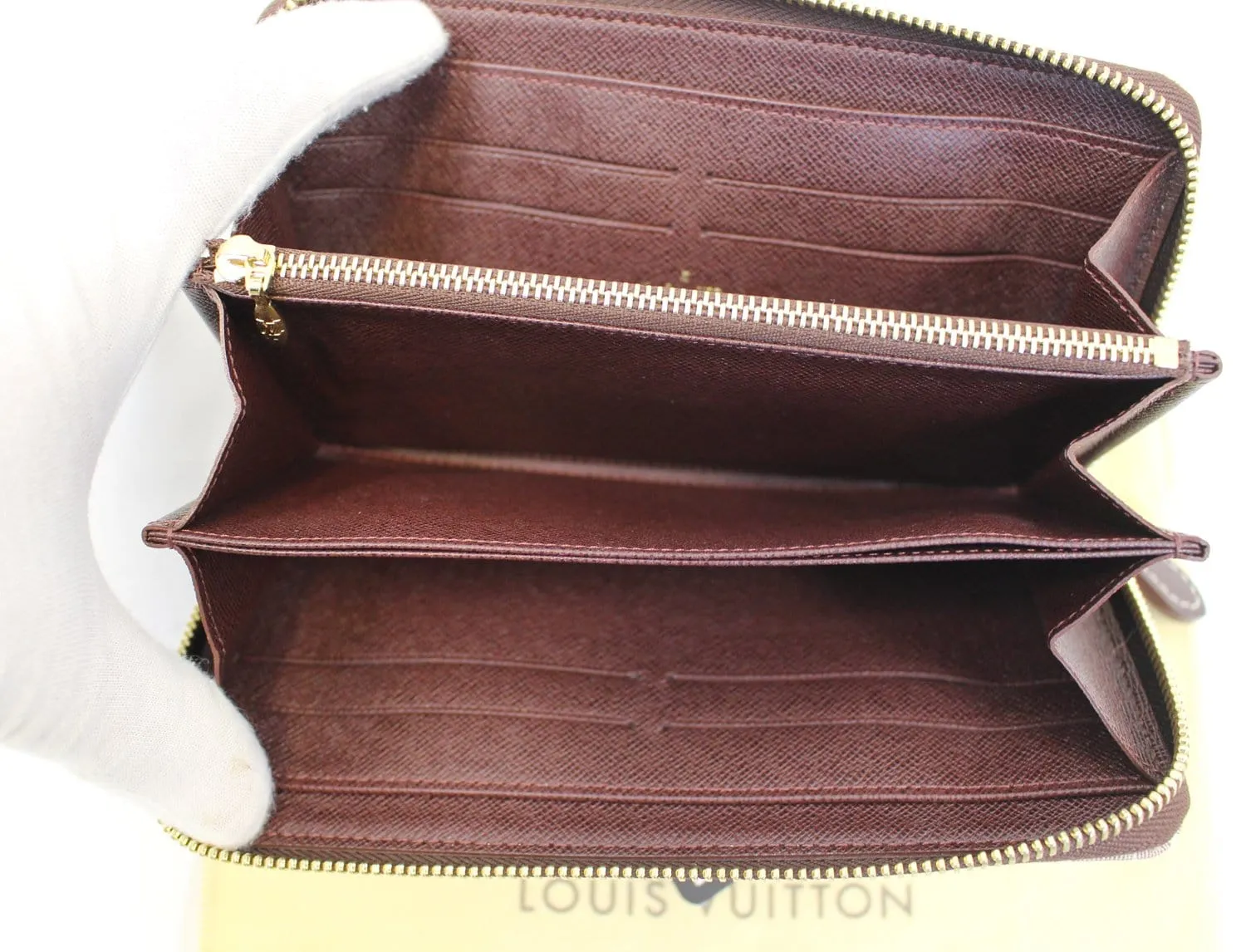 LOUIS VUITTON Mini Lin Ebene Monogram Zippy Wallet