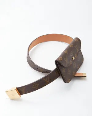 Louis Vuitton Monogram Canvas Belt with Pouch - 65