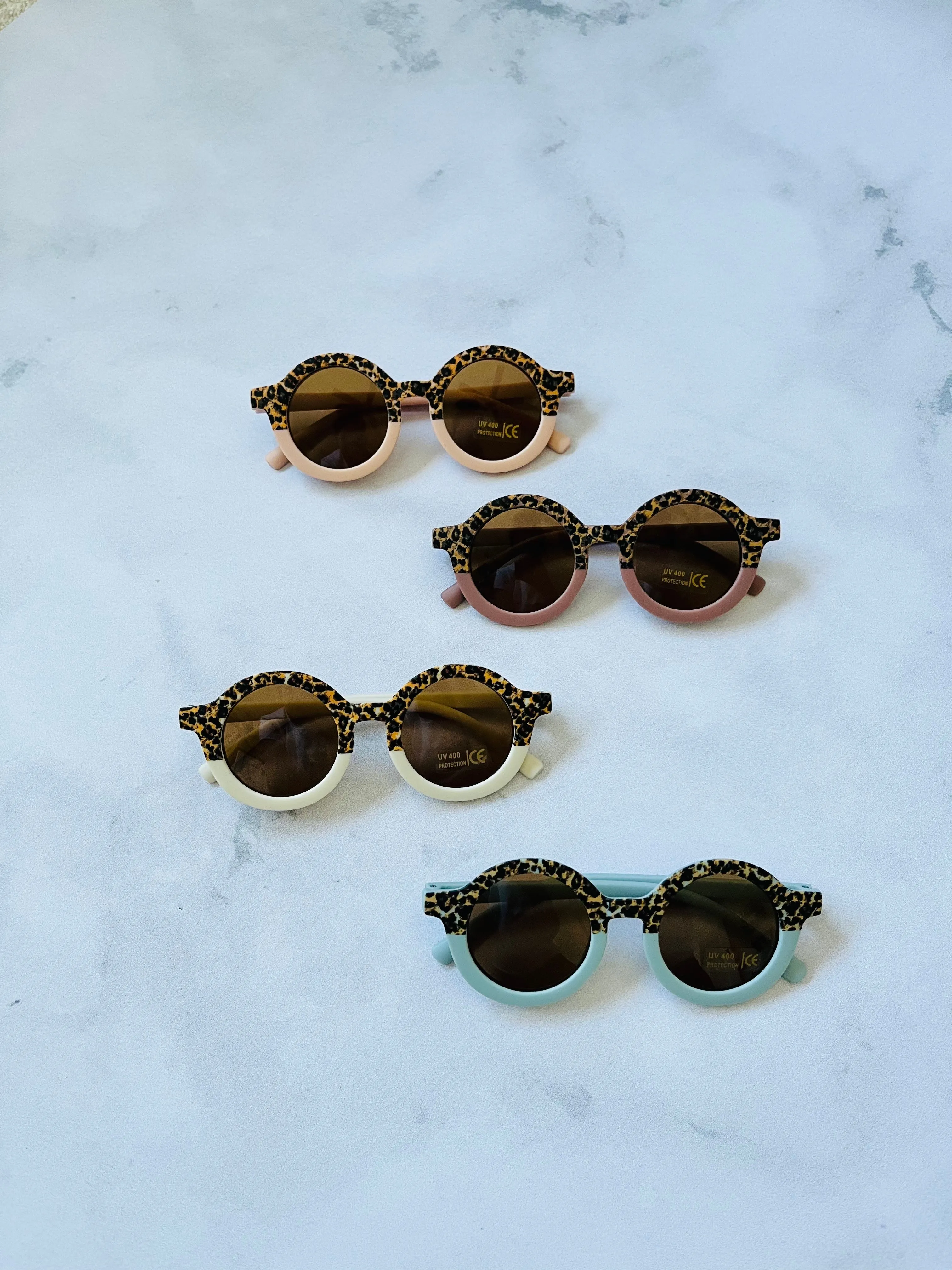 Luna Rose Round Two Tone Sunglasses Leopard / Cream