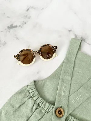 Luna Rose Round Two Tone Sunglasses Leopard / Cream