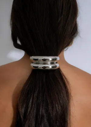 Luxe Loop Hair Tie Silver