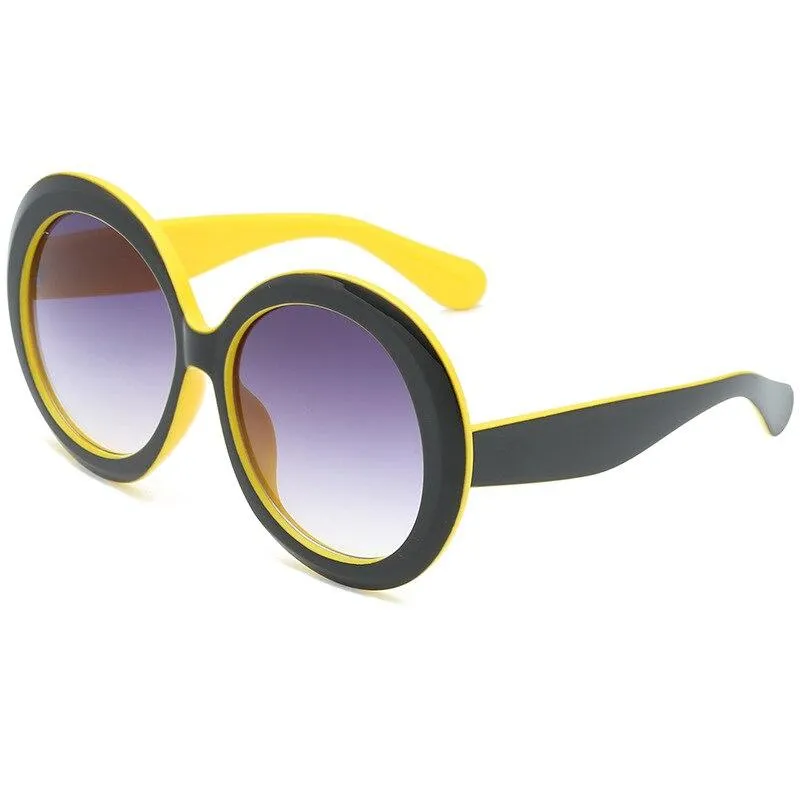 Luxury Round Oversized Big Frame Oval Vintage Elegant Woman Sunglasses  Oculos De Sol Gafas