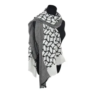 Marissa Black and White Scarf