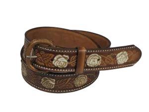 MB-12T  1 1/2" Embossed Belt - Roses