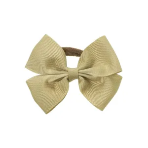 Medium Bow Hair Tie Beige