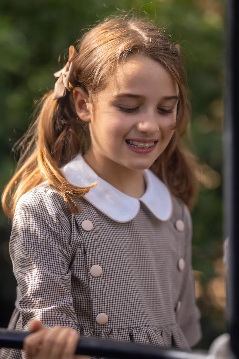 Medium Bow Hair Tie Beige