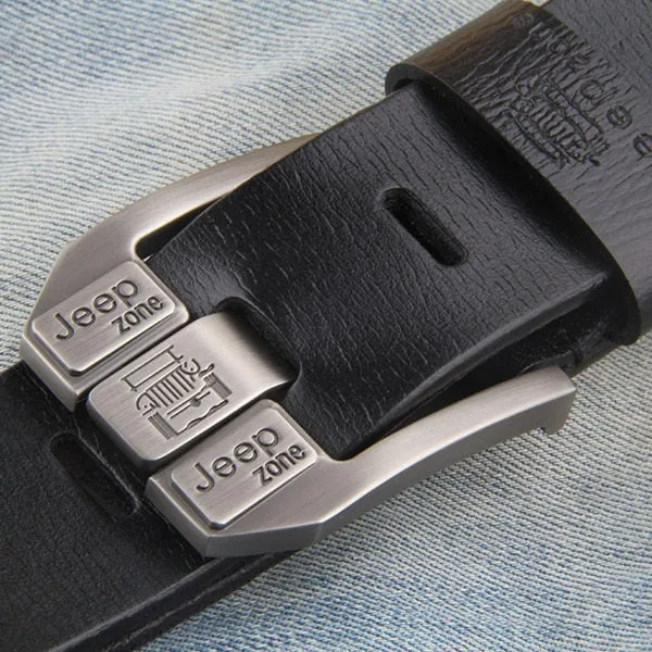 Men Genuine Leather Belt Luxury Brand Alloy Metal Pin Buckle Designer Belts Waist Strap Male for Jeans Design Cintos Masculinos
