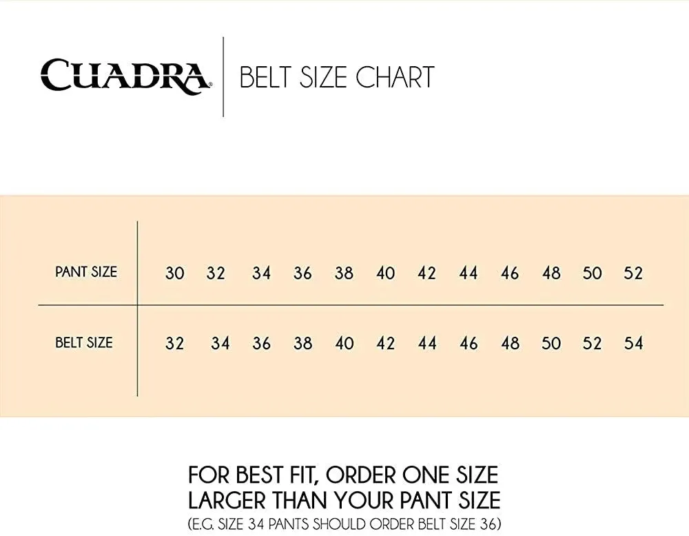 Men’s Cuadra Engraved Black Leather Western Belt