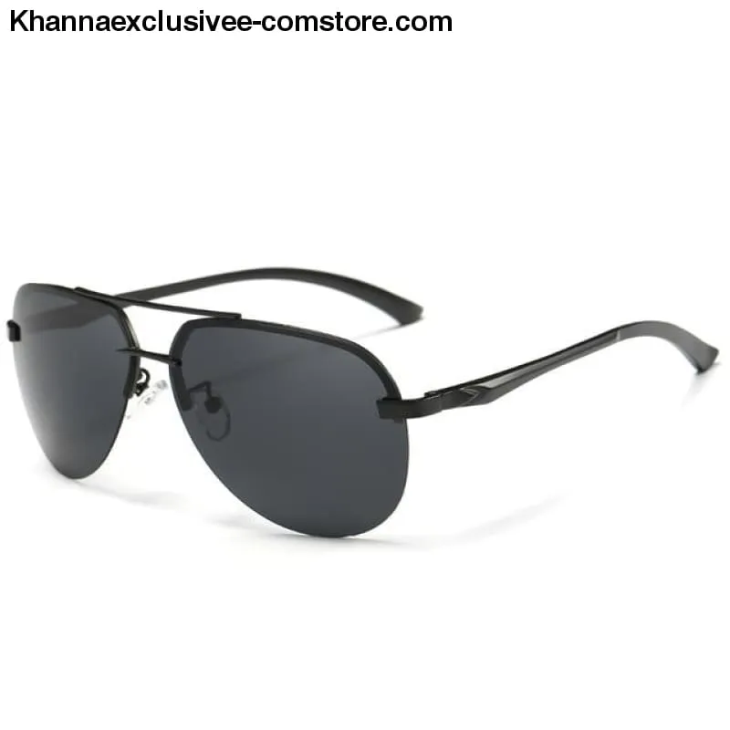 Men's Polarized Sunglasses Metal Alloy Driving Glasses UV 400 Protection Air Pilot Goggles