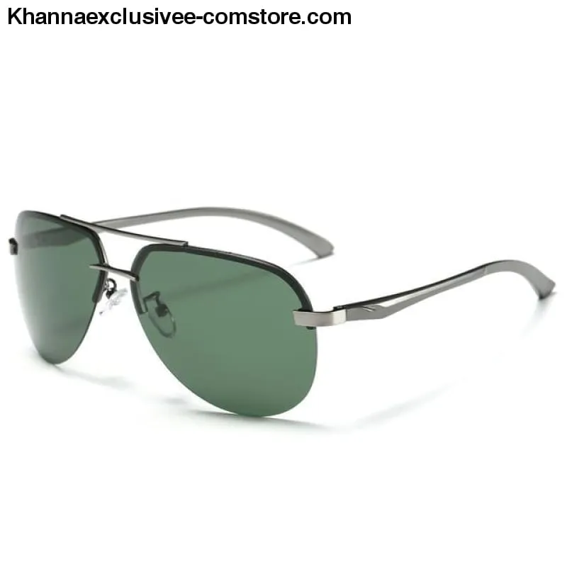 Men's Polarized Sunglasses Metal Alloy Driving Glasses UV 400 Protection Air Pilot Goggles