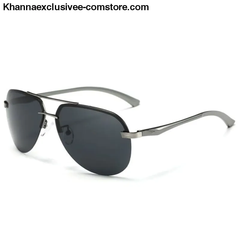 Men's Polarized Sunglasses Metal Alloy Driving Glasses UV 400 Protection Air Pilot Goggles