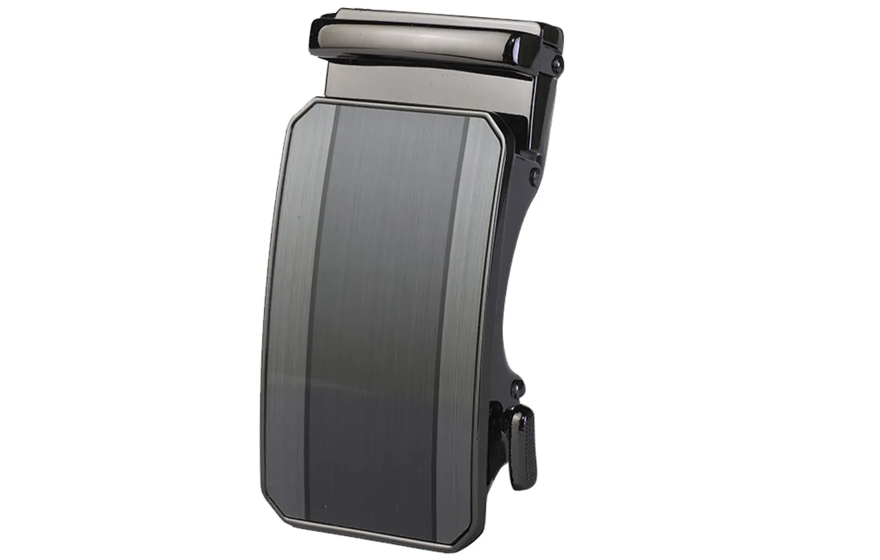 Men's Roxoni Ultra Soft Geniune Leather Rachet Rectangular Prism Dress Belt