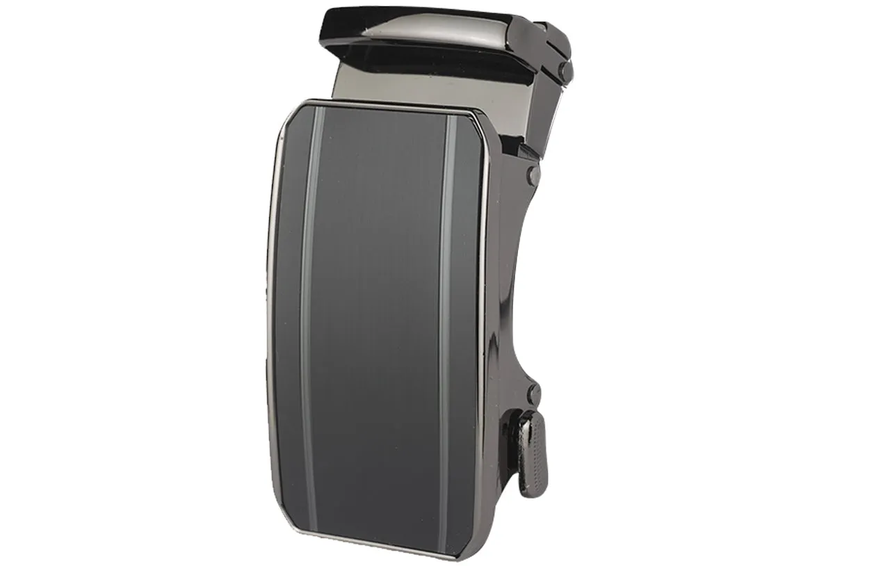 Men's Roxoni Ultra Soft Geniune Leather Rachet Rectangular Prism Dress Belt