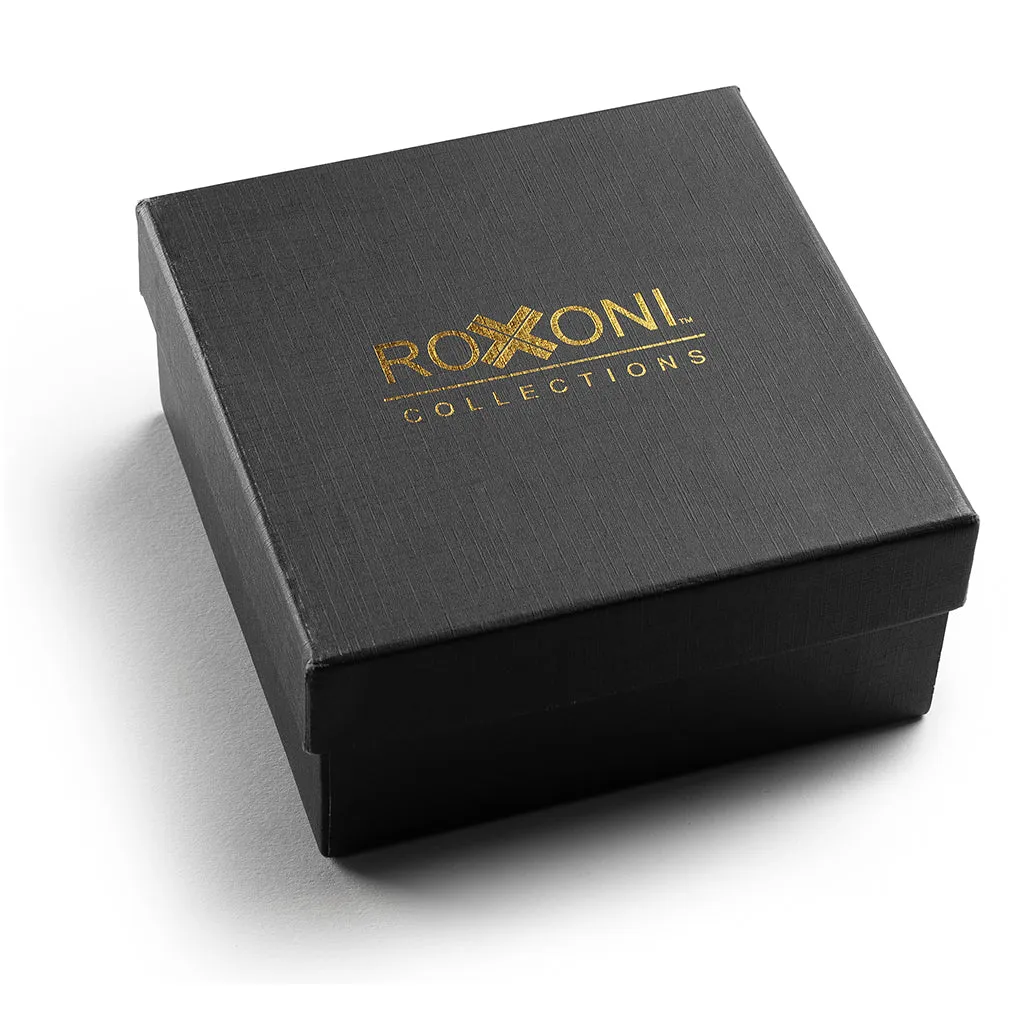 Men's Roxoni Ultra Soft Geniune Leather Rachet Rectangular Prism Dress Belt