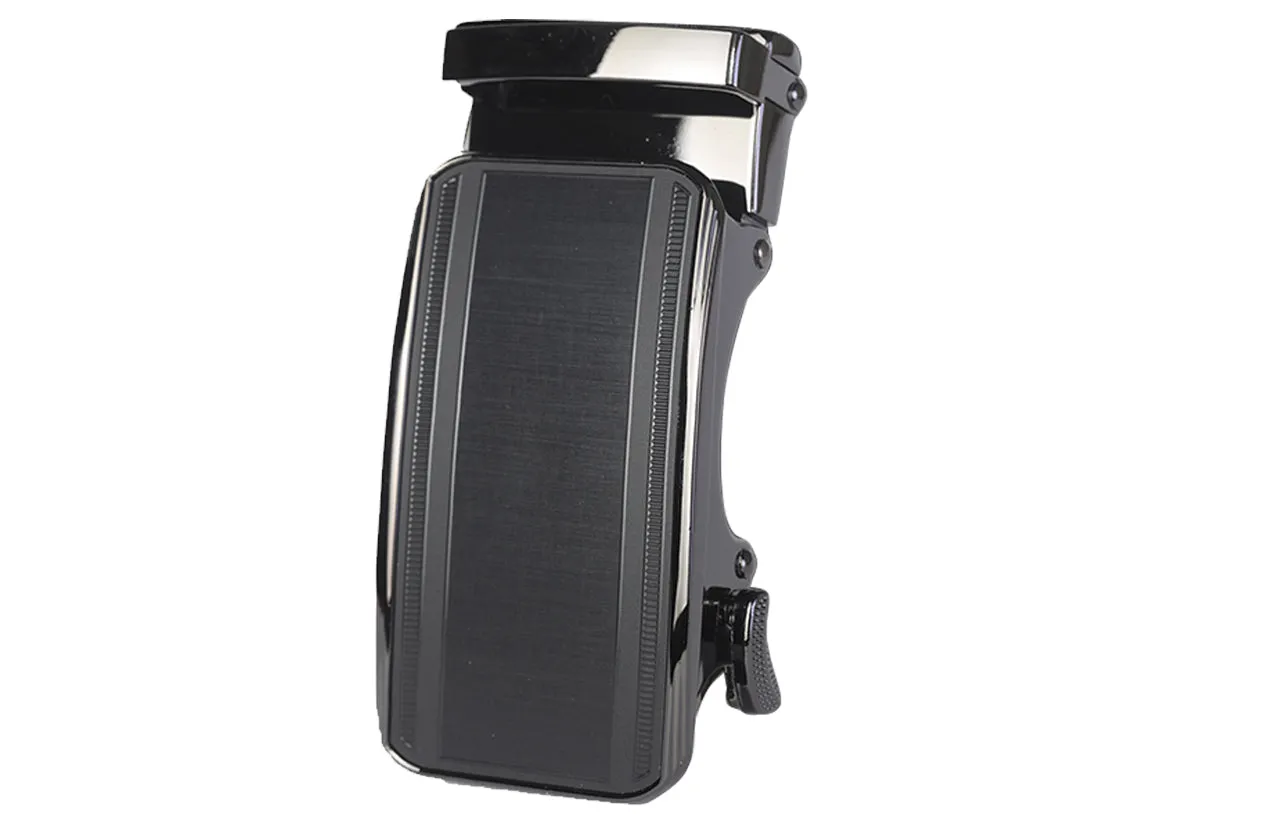Men's Roxoni Ultra Soft Geniune Leather Rachet Rectangular Prism Dress Belt