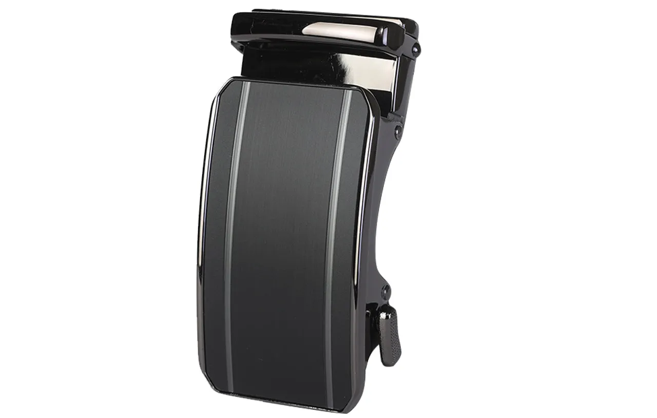 Men's Roxoni Ultra Soft Geniune Leather Rachet Rectangular Prism Dress Belt