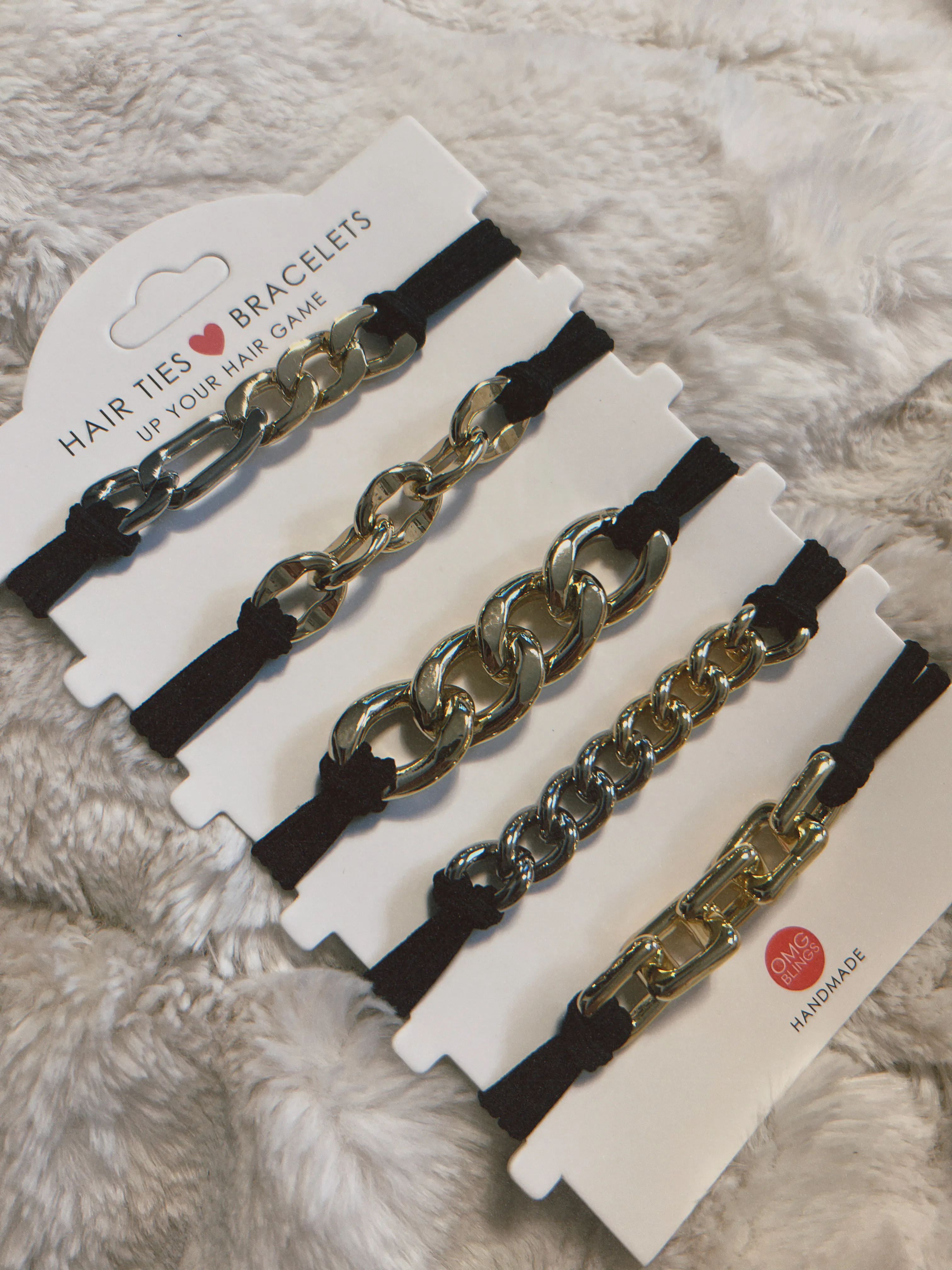 Metal Hair Ties & Bracelets Set- More Colors