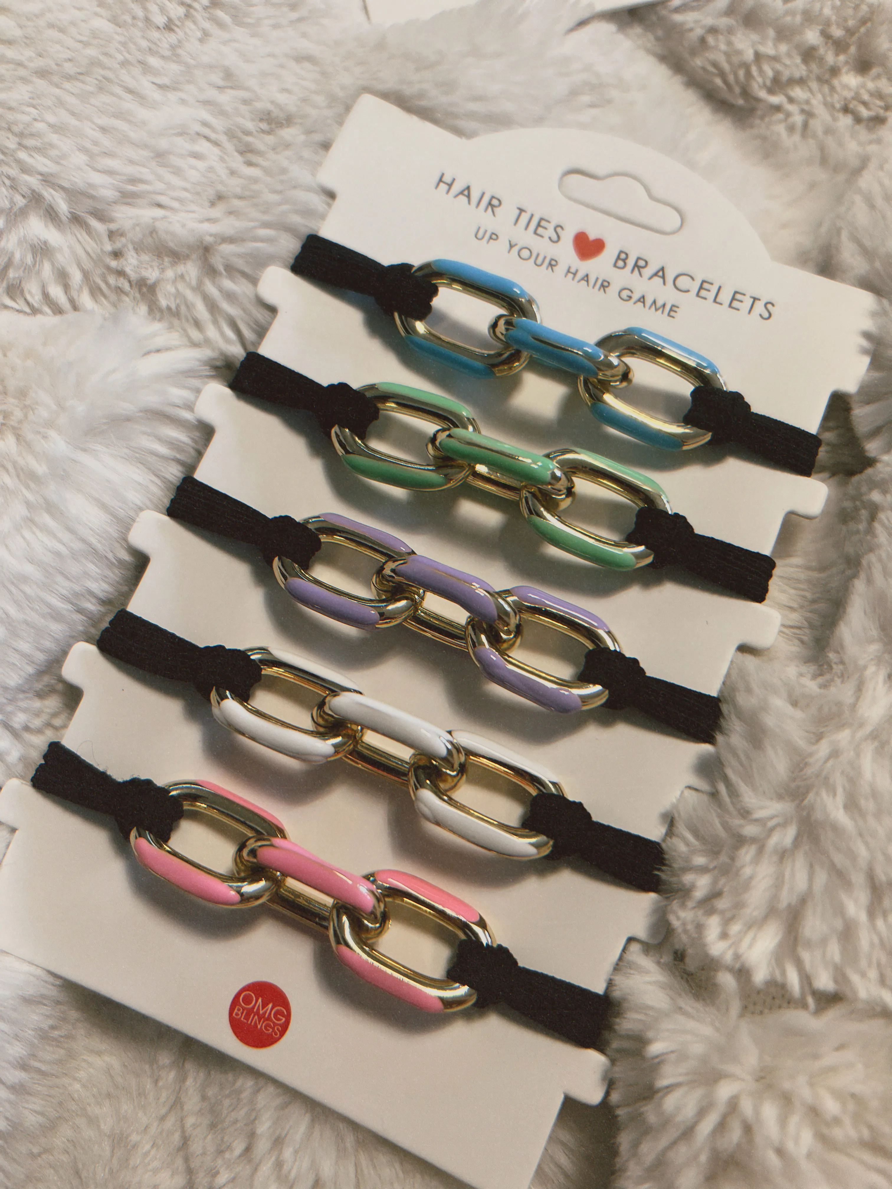 Metal Hair Ties & Bracelets Set- More Colors