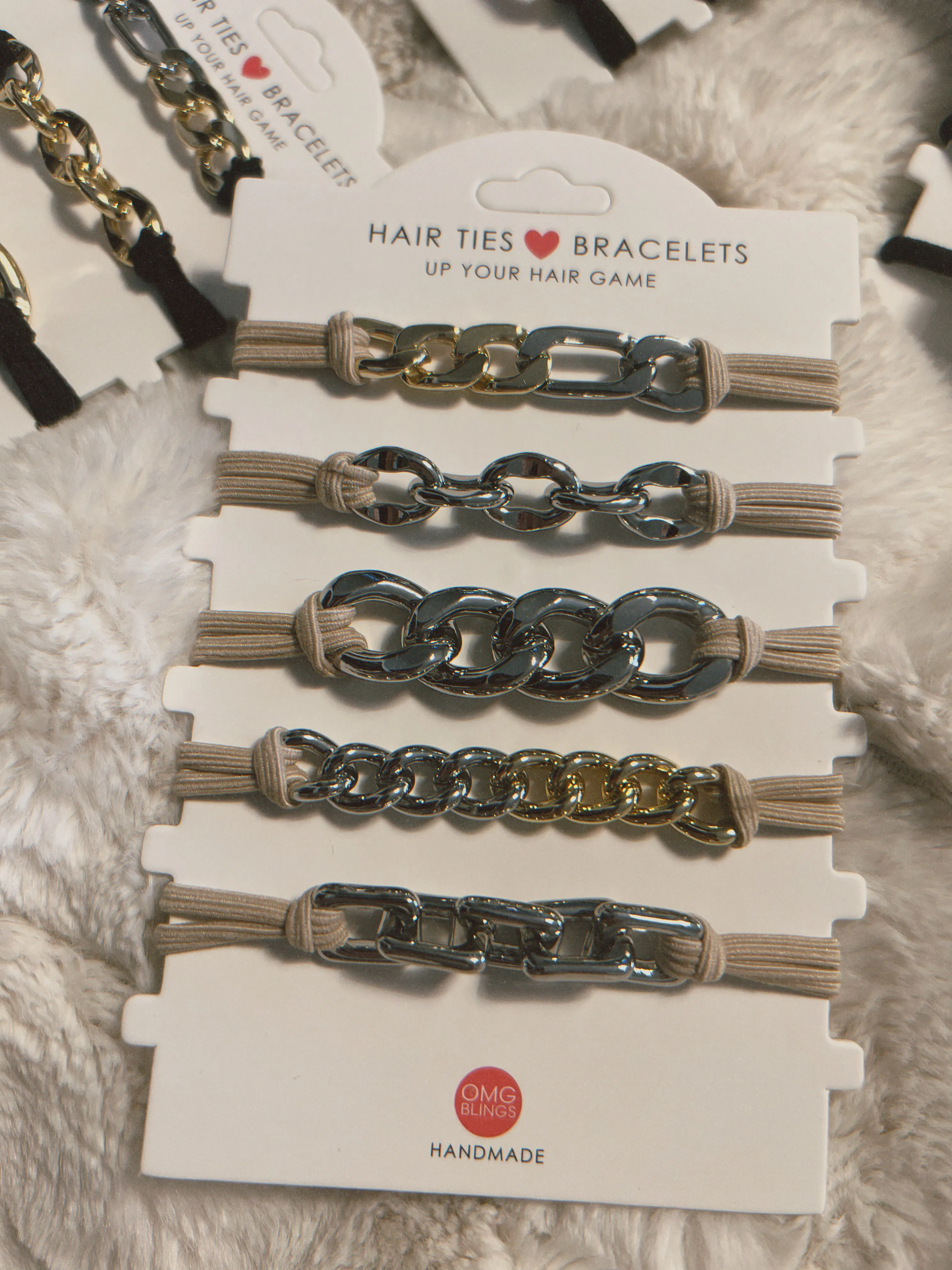 Metal Hair Ties & Bracelets Set- More Colors