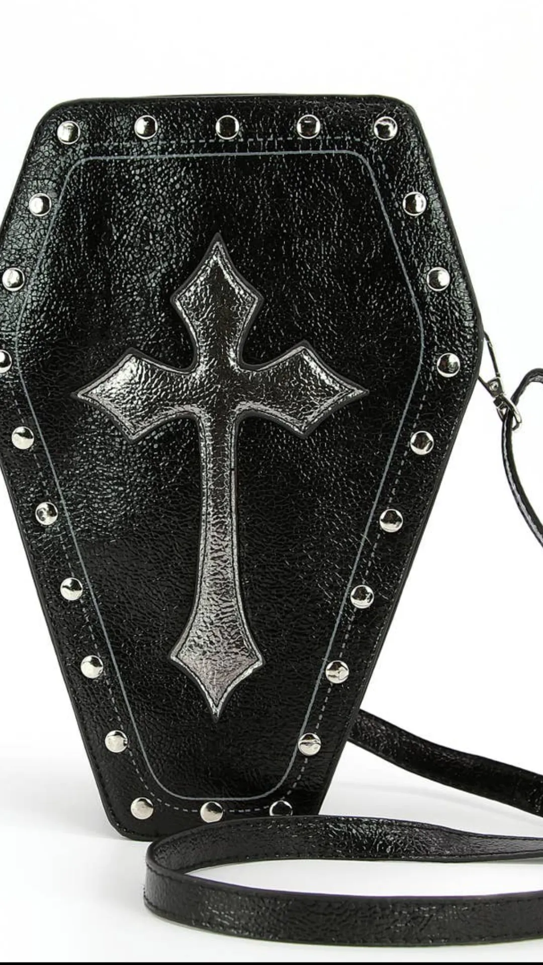 Metallic Cross Coffin Bag