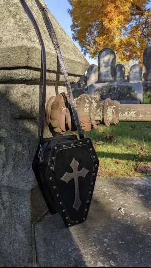 Metallic Cross Coffin Bag